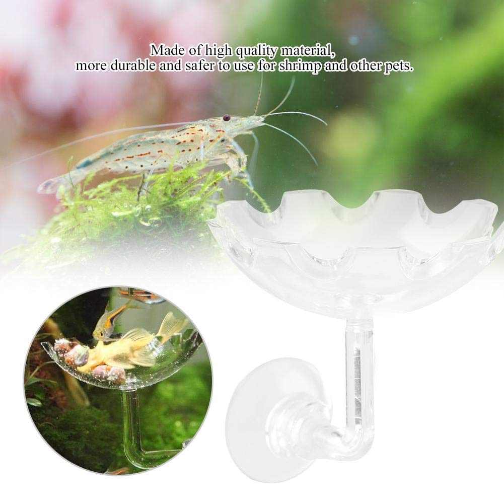 Shrimp Futternapf Acryl Sucker Cup Design Aquarium Bowl Tray Wasser Lebensmittel Kleiner Reptil Würmer Haustiere Dish Feeder Bowl