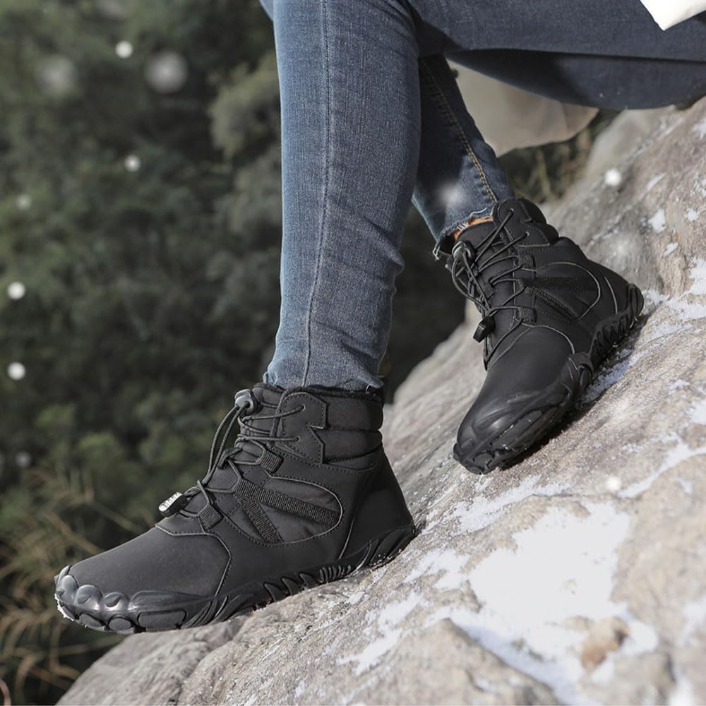 Hike Winter Footwear Barefoot Shoes Women, Winter Barefoot Shoes Wide Toe Box Men, Non-Slip & Waterproof Barefoot Boots Walking