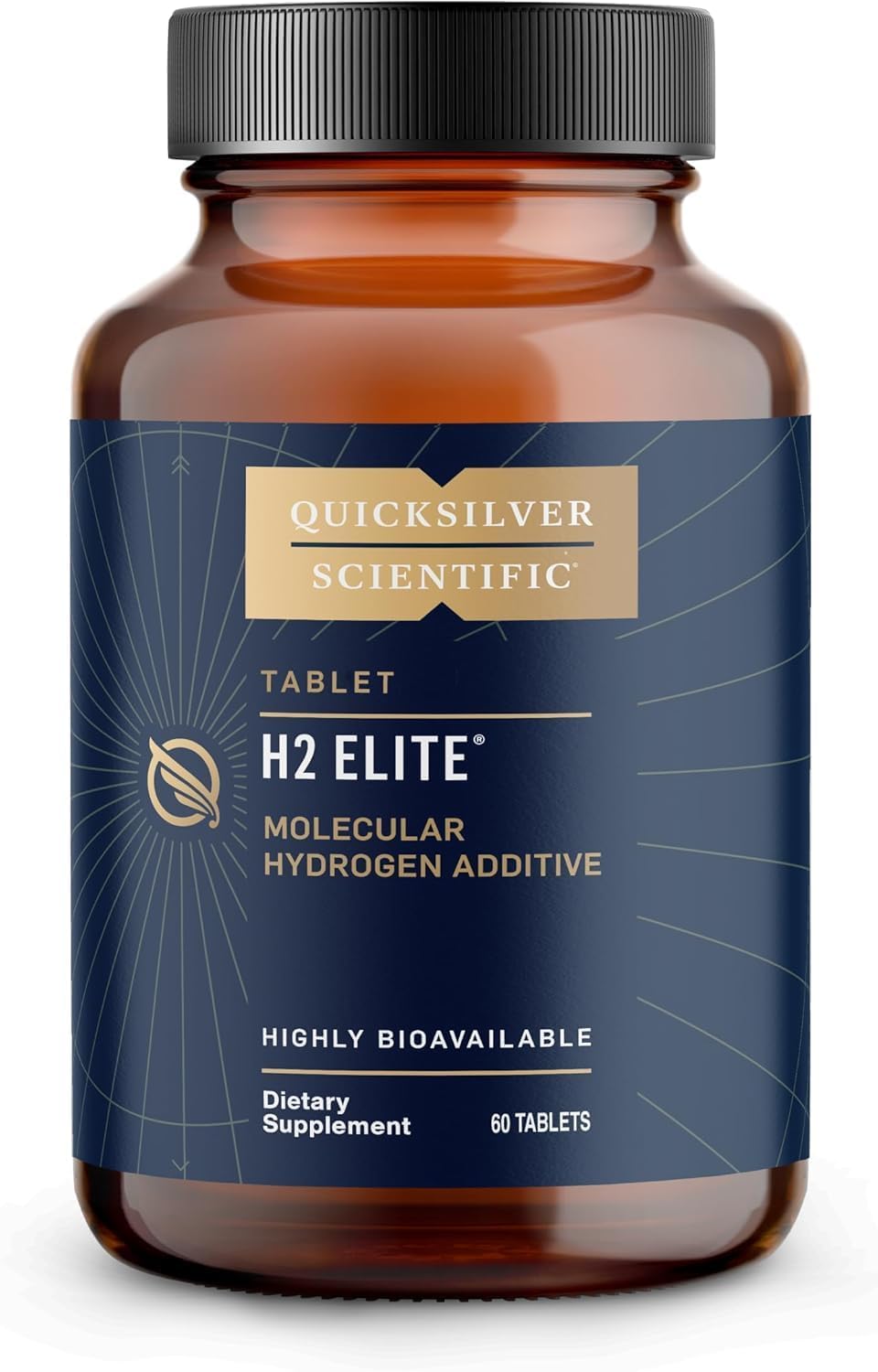 H2 Elite - Molecular Hydrogen for Energy + Metabolism Support, Water Tablets Perfect for Open Containers - Magnesium Malate Drink Additive (60 Molecular Hydrogen Tablets)