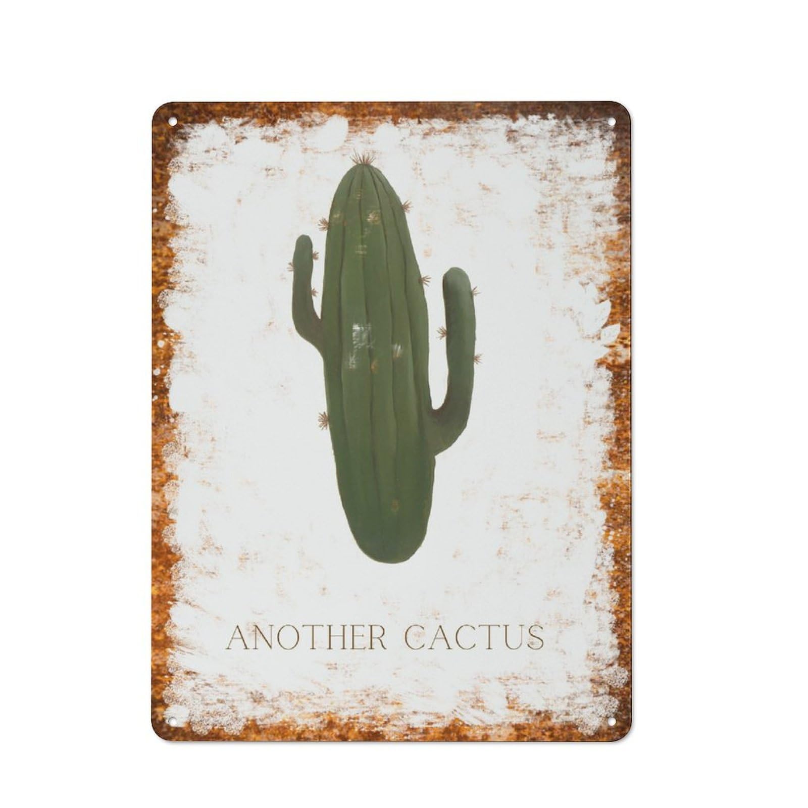 peiyeety Metal Tin Sign Another Cactus With Text Pattern Vintage Rustic Wall Art Kitchen Bathroom Bedroom Living Room Cafe Farmhouse Entryway Office Garage Home Bar Laundry Room Porch Patio 6x8 Inch