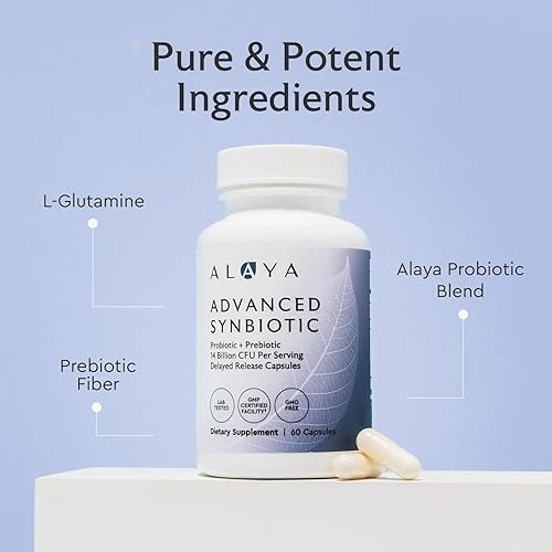 Miniatura 2 de Alaya Naturals Advanced Synbiotic - Probiótico + Prebiótico - Suplemento probiótico de liberación retardada de 14 mil millones de UFC con