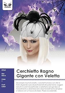 Partycolare Halloween - Cerchietto Ragno Gigante con Veletta