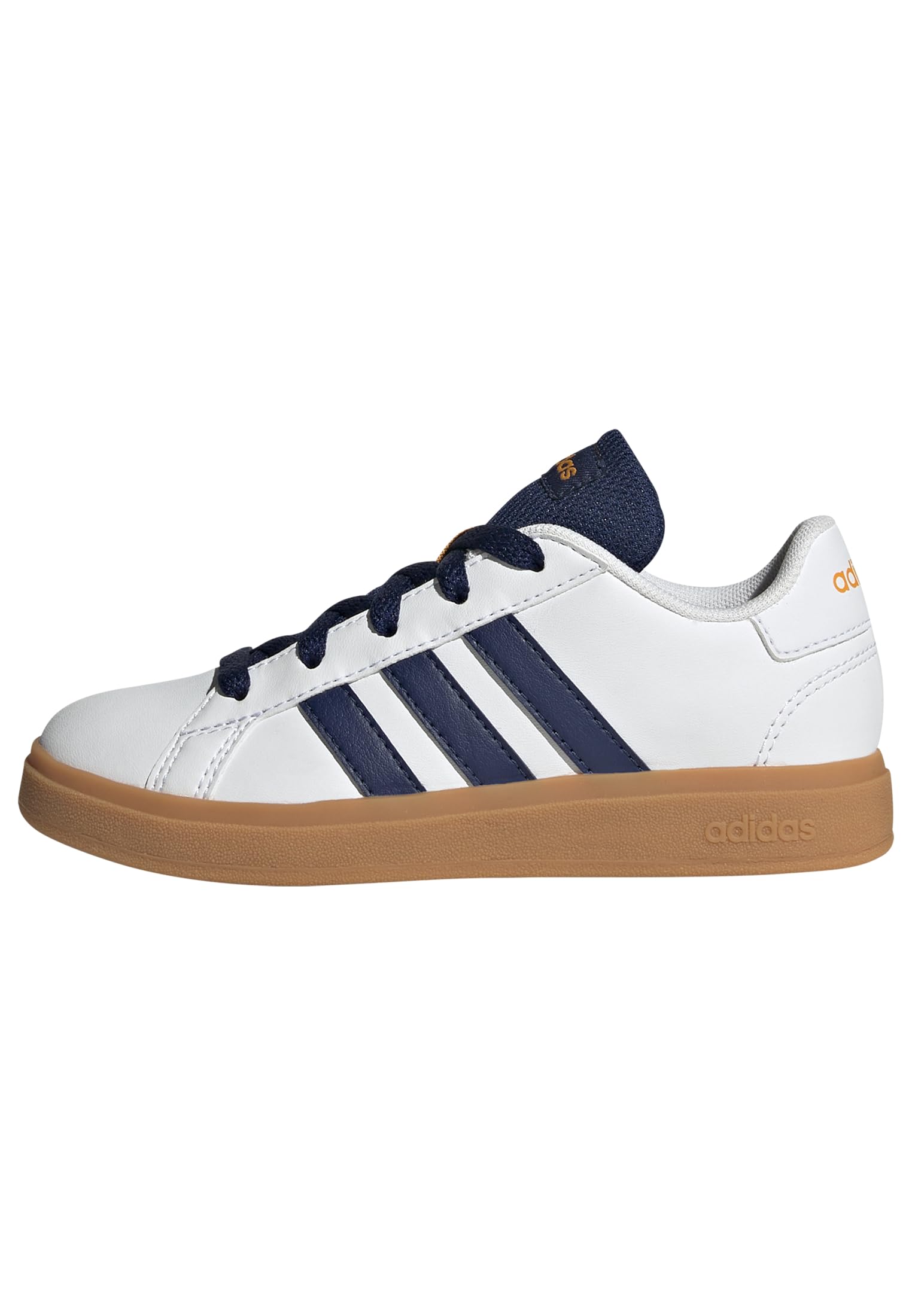 adidas Unisex Kids Grand Court Lifestyle Tennis Lace-up Shoes Tennis Shoes, FTWR White Dark Blue Gum10, 13.5 UK Child