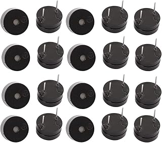 Aexit 20pcs DC Security & Surveillance 5V Active Buzzer Magnetic Continous Beep Tone Alarm 12mm Horns & Sirens x 6.5mm