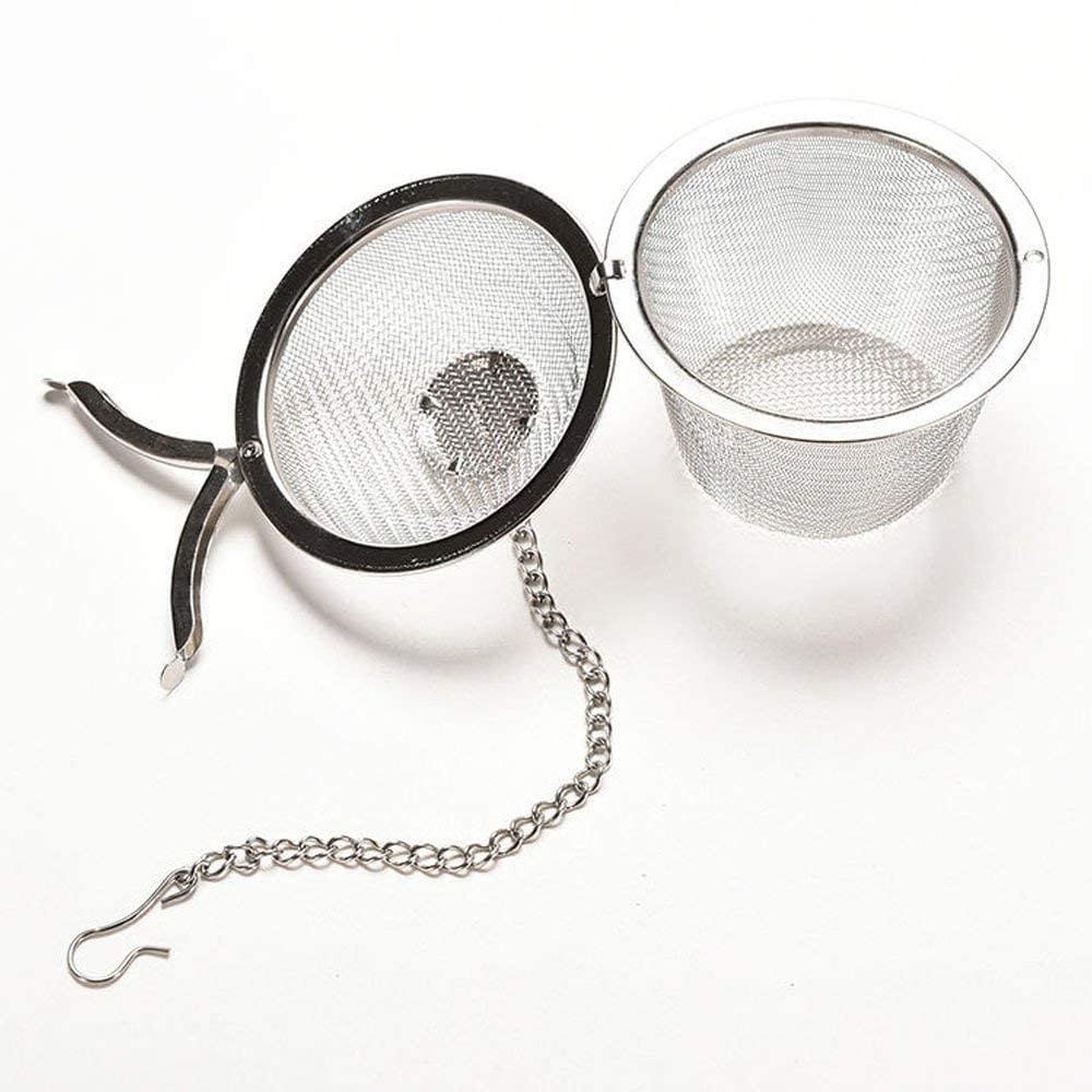 Tea Strainer Infuser for Loose Tea - Stainless Steel Tea Diffuser for Tea, Coffee, Seasonings, Spices (Round)
