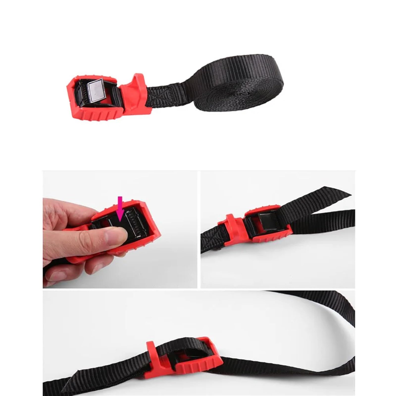 Cinghie Di Fissaggio Universali Per Ciglia Bagagli Con Fibbia A Camma In Metallo 500KG 4.5M Cinghie Di Ancoraggio Per Portapacchi Per Kayak Da Surf Auto Portapacchi Barre Tetto(2 pieces)