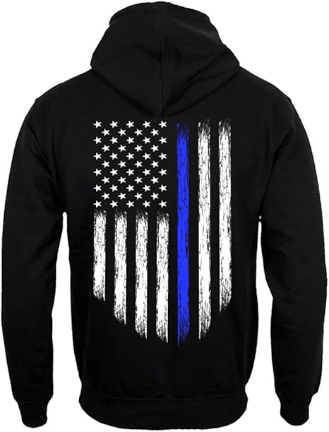 Thin blue line hoodie amazon Clearance