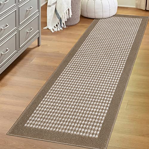 Ileading Laundry Room Runner Rug 2'X6' Non Slip Farmhouse Kitchen Floor Mats With Rubber Backing Machine Washable Brown Indoor Decor Carpet For Bathroom Doormat Hallway Entryway Petmat Garage Balcony #TOP6