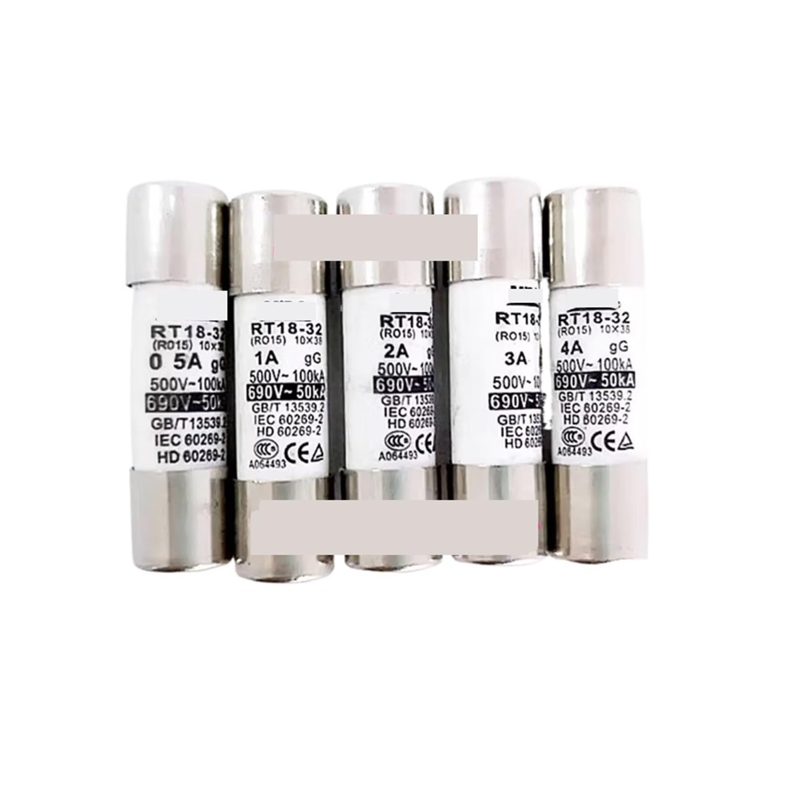 Fusible RO15 25A 10x38mm pour protection de circuit domestique et industriel - Lot de 10 pièces