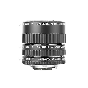 MEIKE MK-N-AF1-A Macro Electronic Mount Auto Foucs Macro Metal Extension Tube Adapter for Nikon DSLR Camera Compatible with D80 D90 D300 D300SD800 D3100 D3200 D3400 D5000 D5100 D5200 D7000 D7100