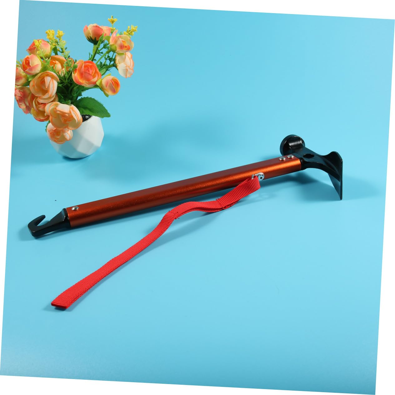 TOYANDONA para Piquetas de Tienda de Campaña de Aleación de Aluminio Naranja Herramienta Multifunción para Acampada Resistente y Fácil de Transportar