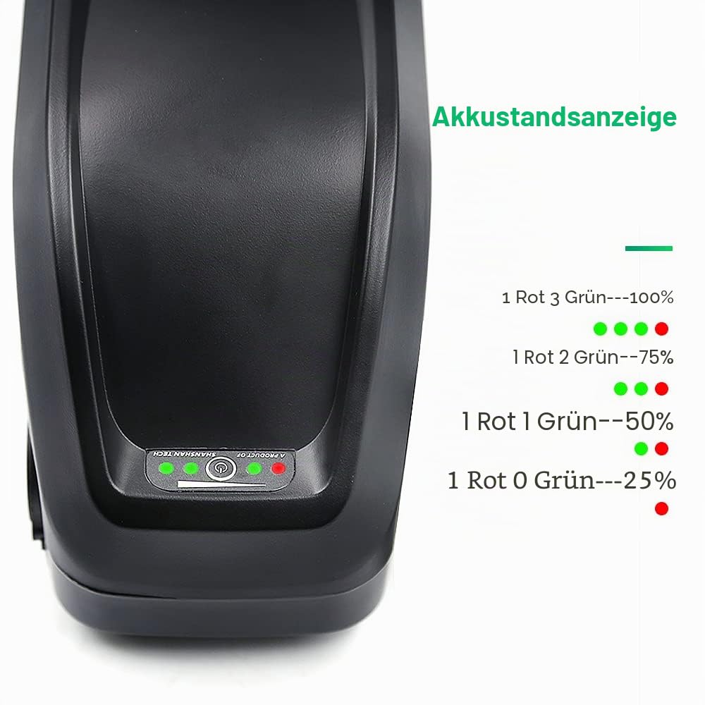 X-go E-Bike Batteria 36V / 48V, 10Ah / 13Ah / 15Ah, Elektrofahrrad Batteria für 50W-1000W Für Elektrofahrräder Hailong Lithium Li-ion Batterie