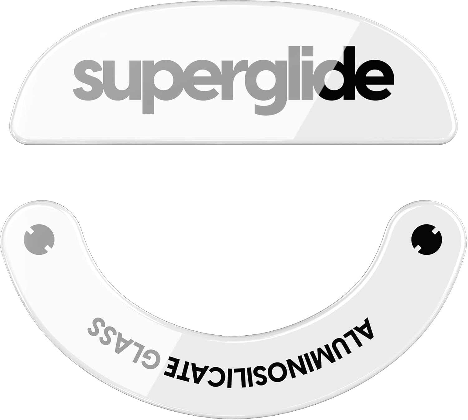 Superglide - Fastest and Smoothest Mouse Feet/Skates Made with Ultra Strong Flawless Glass Super Fast Smooth and Durable Sole for Pulsar X2 & X2 v2 & X2H & X2A Wireless Gaming Mouse (White)