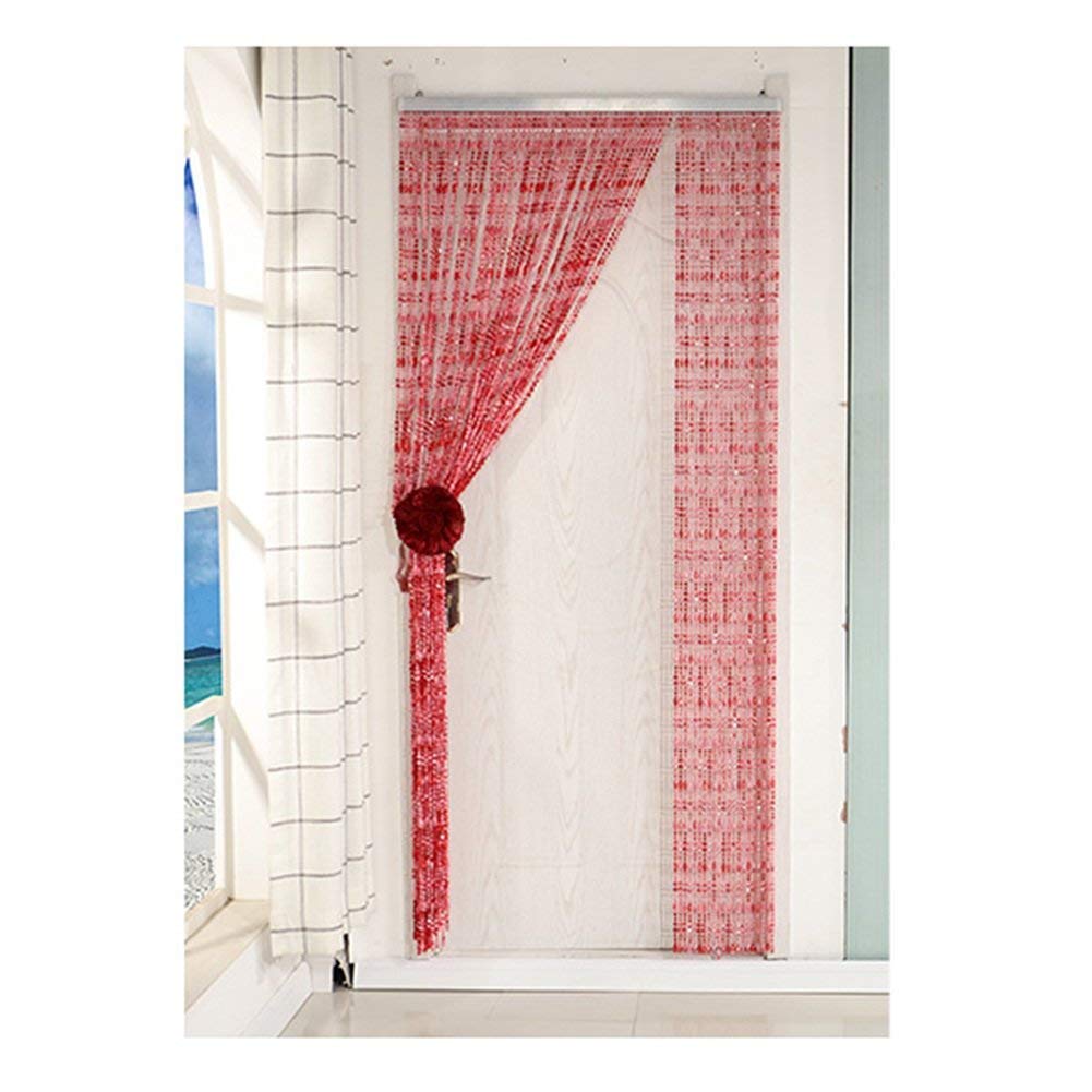 Rideau de perles anti-moustique en plastique OKUOKA - C 120x220cm 100 rangs pour chambre
