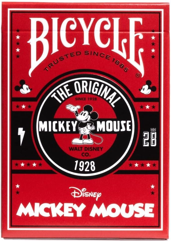 Tenyo Disney Bicycle Playing Cards Classic Mickey Mouse Bicycle Poker Size (2.5 x 3.5 inches (6.3 cm x 8.8 cm) 6+ Years Old