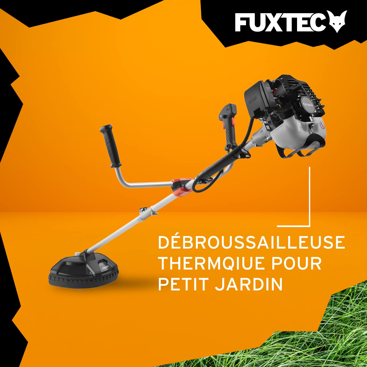 FUXTEC Débroussailleuse Thermique FX-MS125 25,4 cm³ 1 CV 5,5 kg Largeur de Coupe 305 mm