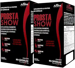 Kit 2 x Prostashow 180 Cápsulas Suplemento Para Próstata Inflamada Licopeno