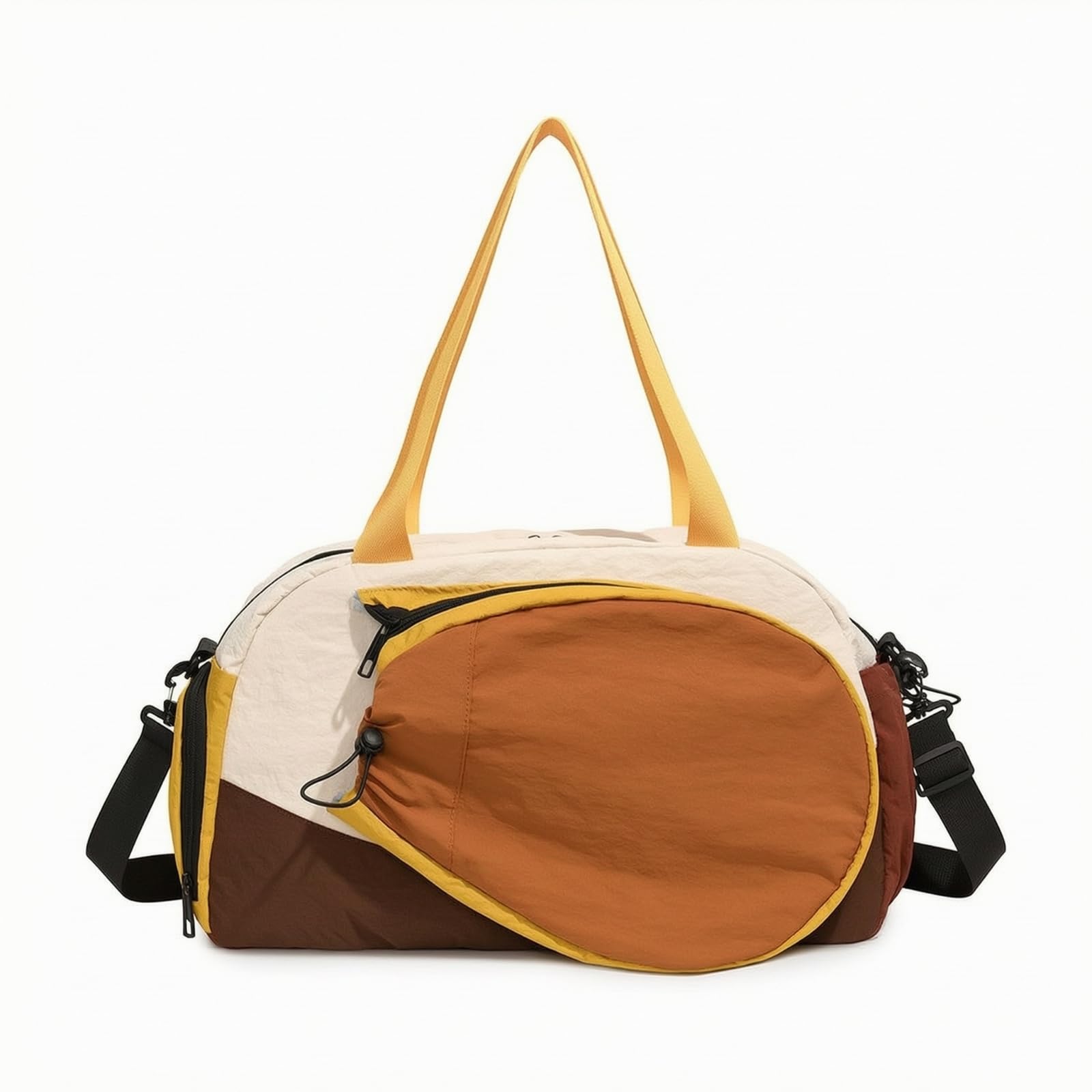 Borsa da Palestra con Scomparto Separato Leggera Borsa a Sacco Sportiva Compatta per Viaggi nel Fine Settimana, Tragitto Quotidiano, Arancio