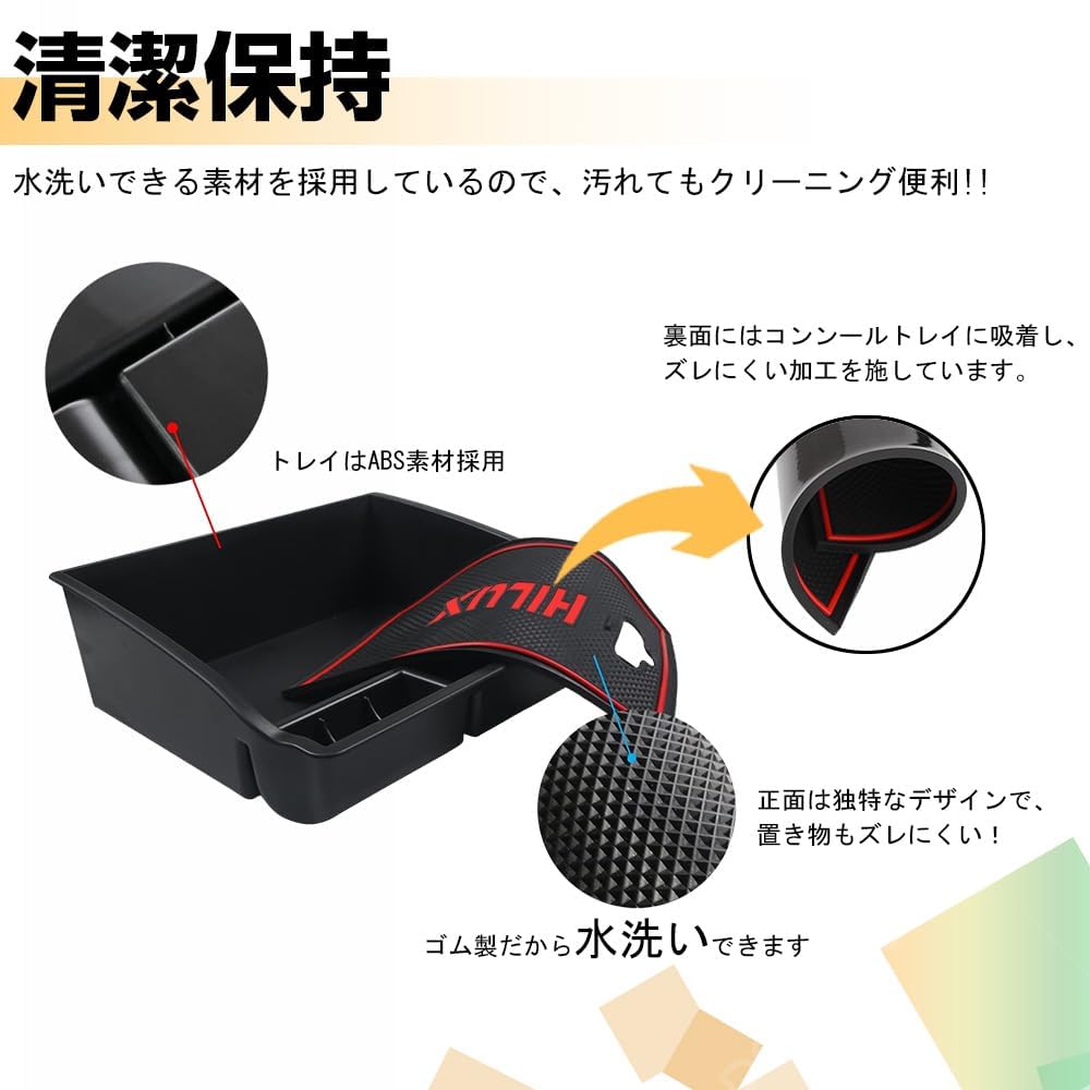 Amazon.co.jp: XIKER ハイラックス GUN125系 専用 ABS素材 コンソール