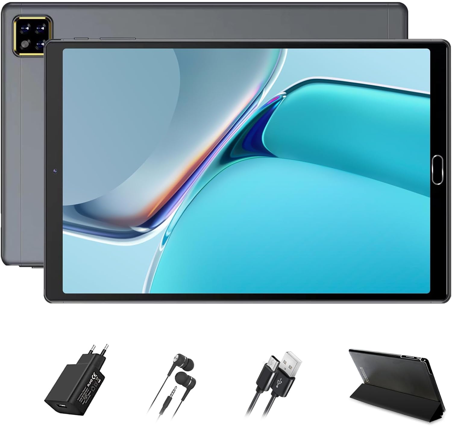 JUSYEA Tablet 10 Pollici 4GB + 64 GB Octa-Core Tablet Android WiFi, GPS, Bluetooth, SD/TF 4-256 GB Espansione, Doppia Fotocamera 5+8 MP, 6000mAh, GOOGLE GMS, con Custodia, Grigio JUSYEA Tablet 10 Pollici 4GB + 64 GB Octa-Core Tablet Android WiFi, GPS, Bluetooth, SD/TF 4-256 GB Espansione, Doppia Fotocamera 5+8 MP, 6000mAh, GOOGLE GMS, con Custodia, Grigio