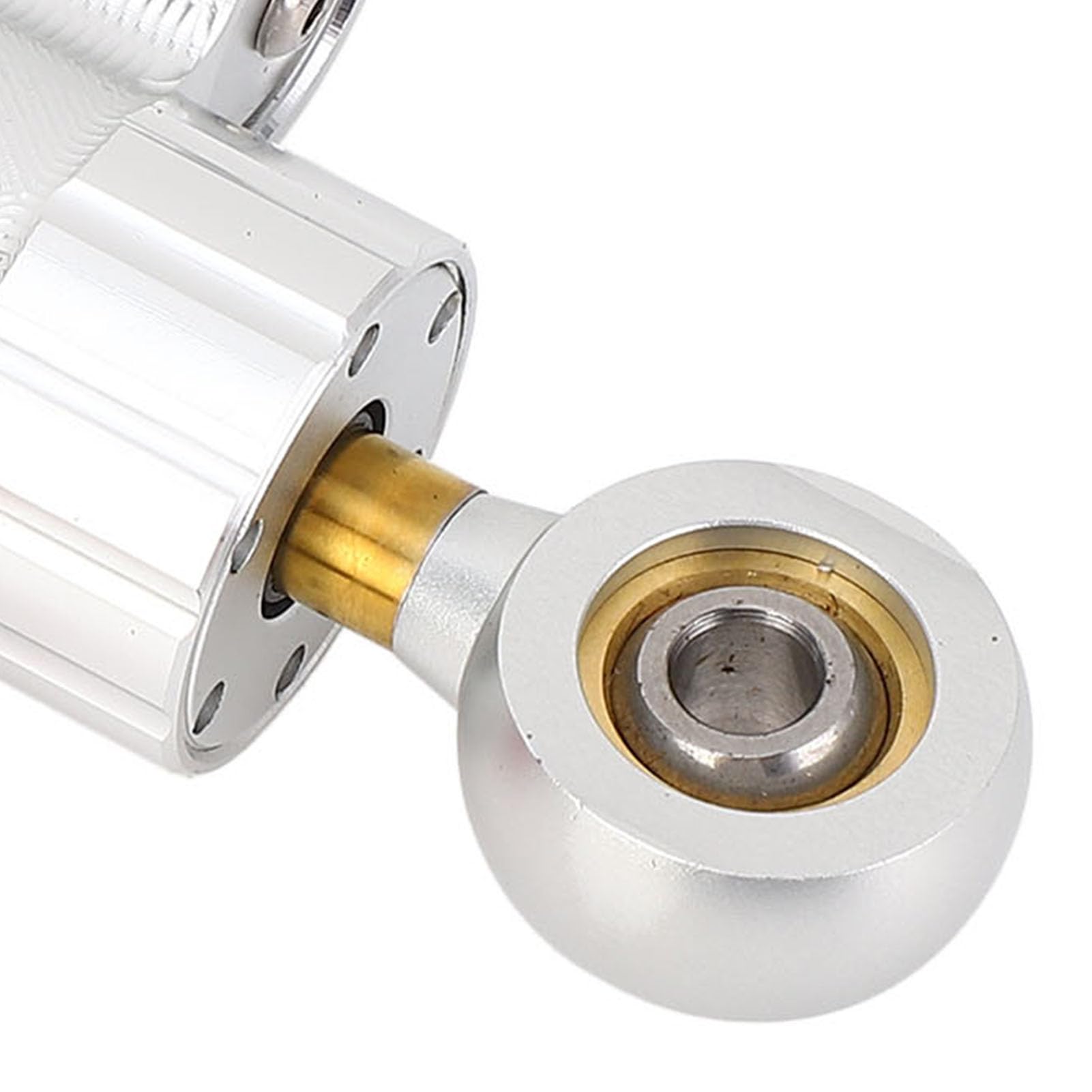 Amortiguador de dirección ajustable CNC con metodo de amortiguación completo para reducir la vibración Aleación de aluminio 6061 Ajuste universal para motocicleta para (Plata)