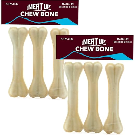 Meat Up Pressed Chew Bones Chicken 6 inches - Pack of 3
