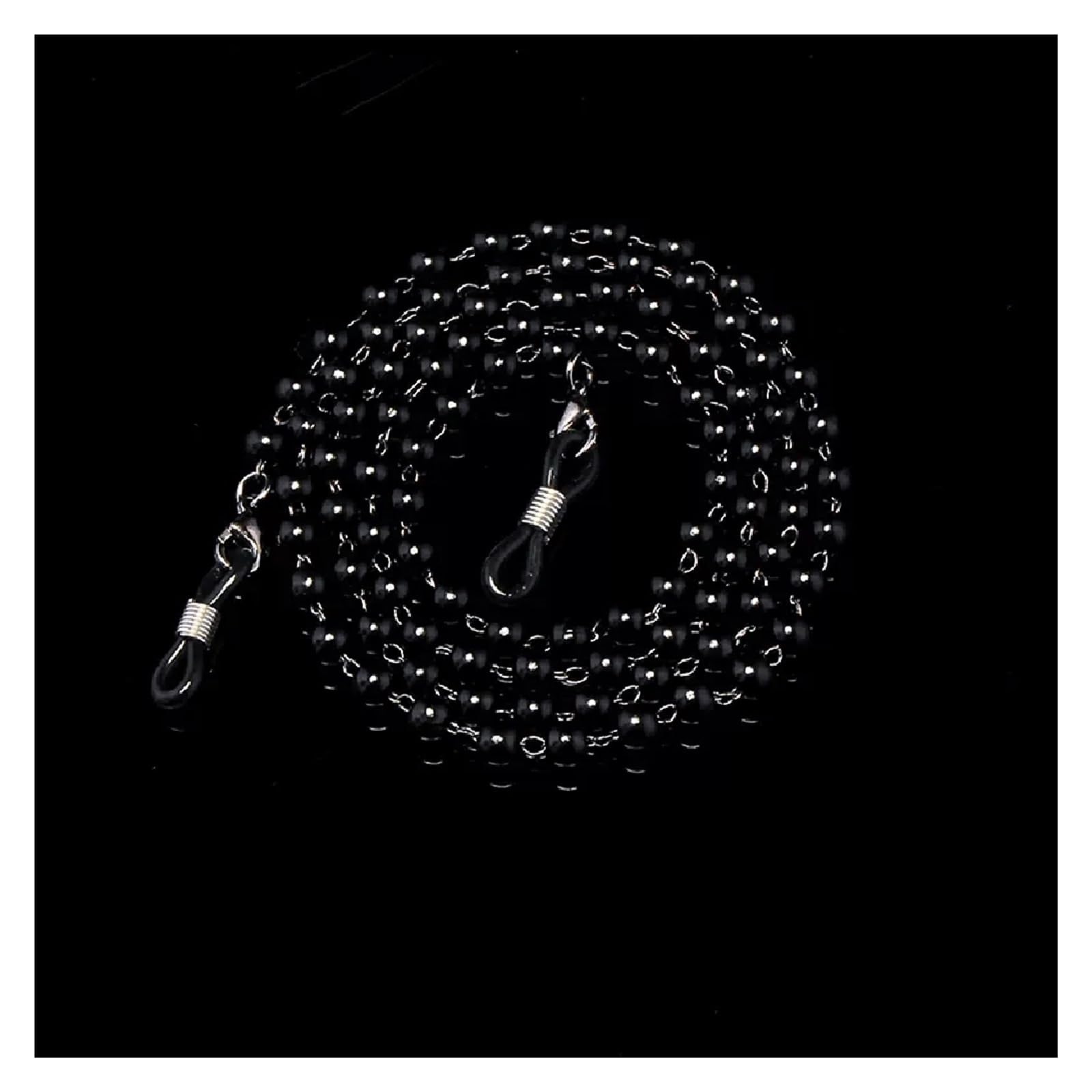 Cadena de Gafas for Colgar en el Cuello, Gafas de Sol con Perlas, Cadena for Ojos(Svart)