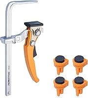 Vista 10 de POWERTEC 72392 - 4 unidades de perros de banco para agujero de perro de 3/4 pulgadas, perro de banco de nailon con inserto de EVA y 2 abrazaderas