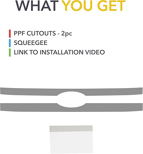 Miniatura 3 de TWRAPS Tiras de rejilla de fibra de carbono negras para Ford F-150 Lightning (Lariat, Platino), diseño de rejilla, 3M o Avery Dennison auto Film,