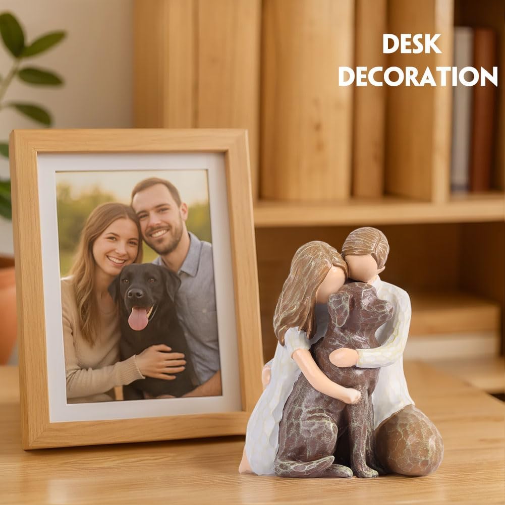 Chocolate Lab Dog Angel Figurine - Hand-Painted Resin Memorial Statue & Keepsake, Dog Lovers Home Decor Gift for Couple, Girlfriend, Wife - Wedding, Christmas & Birthday Present
