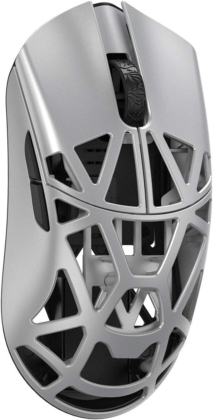 MK x WLMOUSE Beast X Mini Pro Wireless 8K Mouse with Solid Sides (OM Optical, Silver)