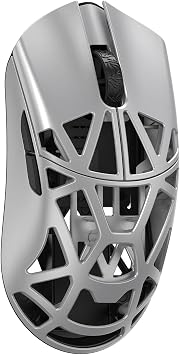 MK x WLMOUSE Beast X Mini Pro Wireless 8K Mouse with Solid Sides OM Optical, Silver