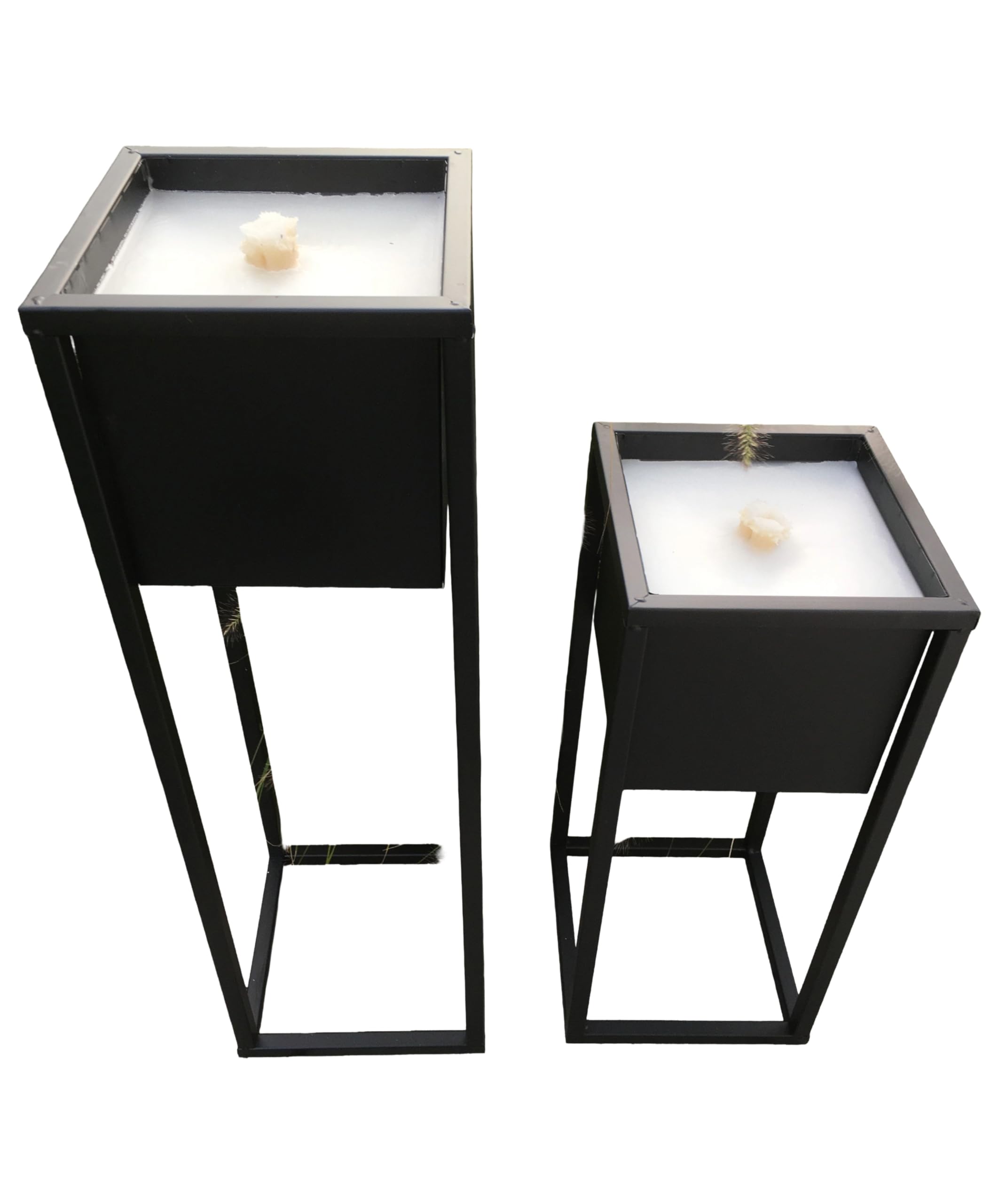 Wachsfresser | Kerzenfresser | Schmelzlicht schwarz Steher Set Gartenfeuer Wachsbrenner Wachsfresser Dauerbrenner Outdoor Kerze
