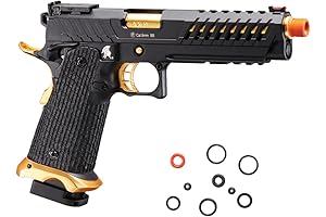 Lancer Tactical Knightshade Hi-Capa Gas Blowback Full Steel Airsoft Pistol Black