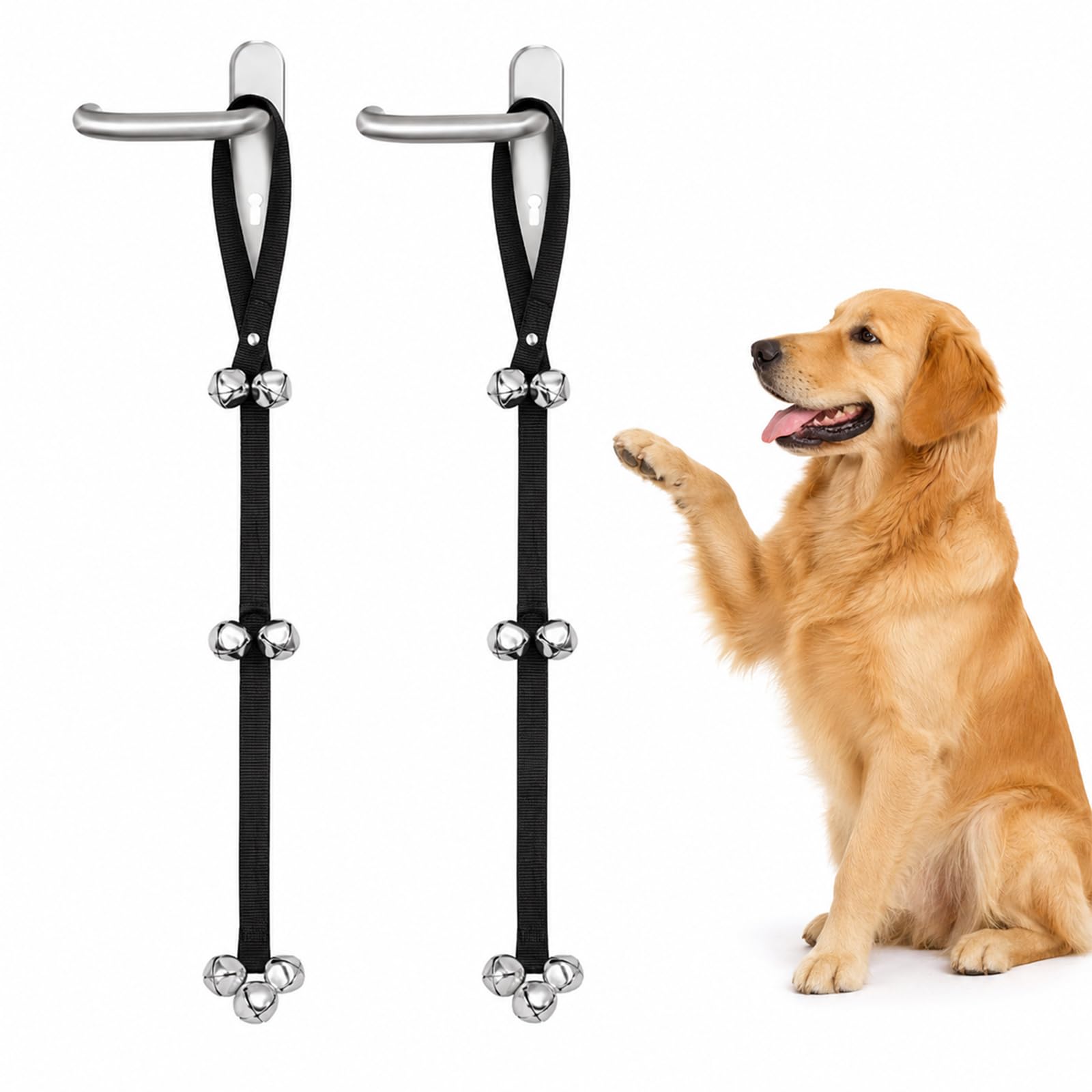 BPTZYLN Dog Doorbell Training Bells for Door, 2 Pack Puppy Toilet Bells