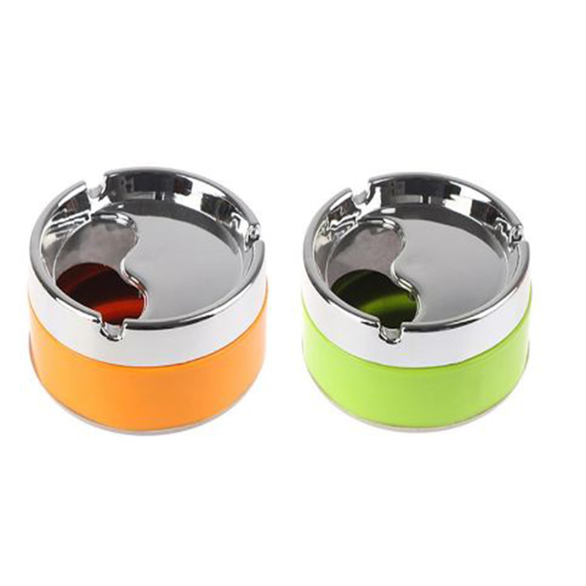 Honbon Plastic Base Stainless Steel Finishing Tabletop Ashtray With Rotating Lid Windproof Smoking Accessory for Home & Office Decor(Multicolor 01)-image-41