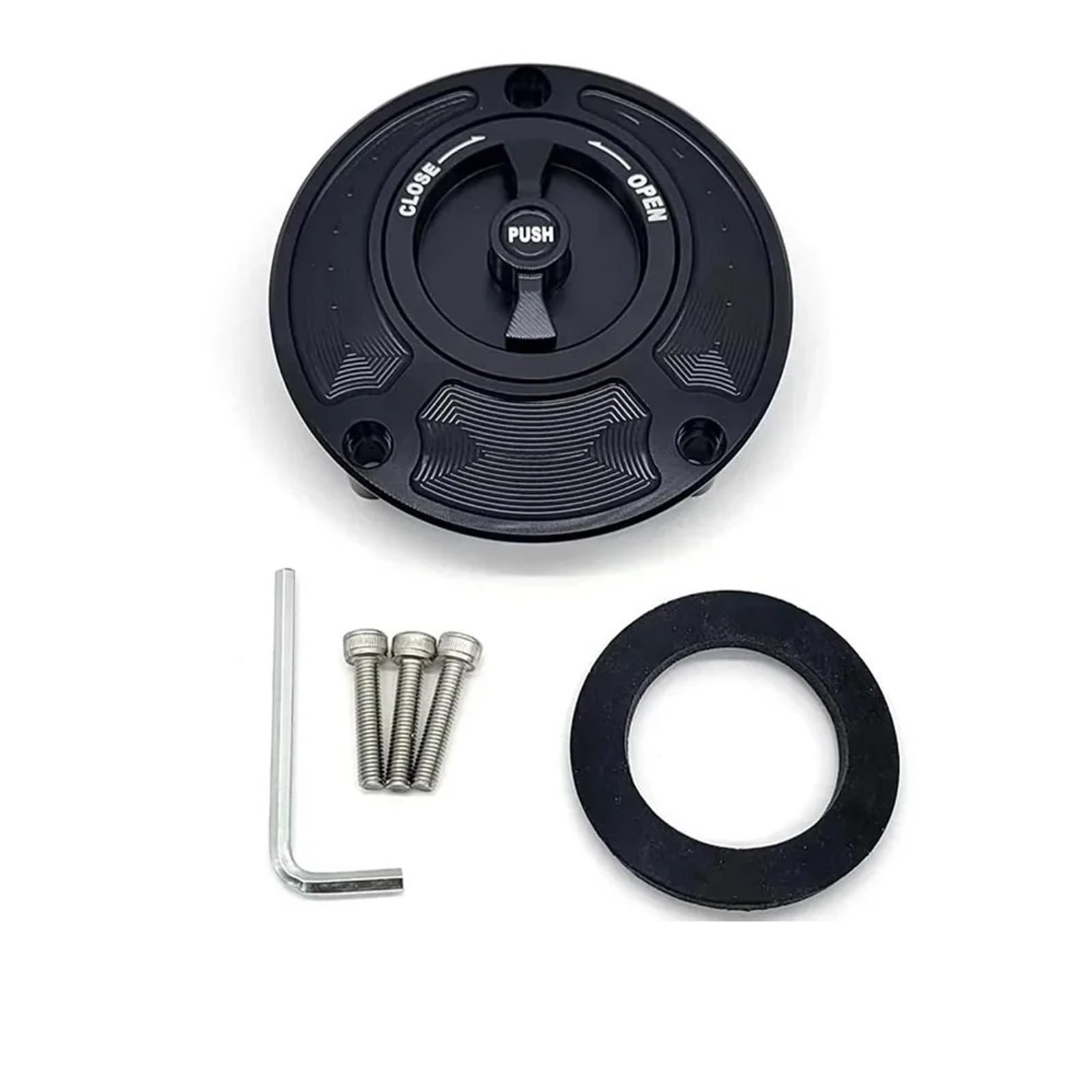 Tappo Serbatoio Coperchio Adatto per Yamaha R1 R25 R15 FZ1 FZ6 FZ6R FJR1300 Tappo serbatoio carburante per moto(Gray and Red)
