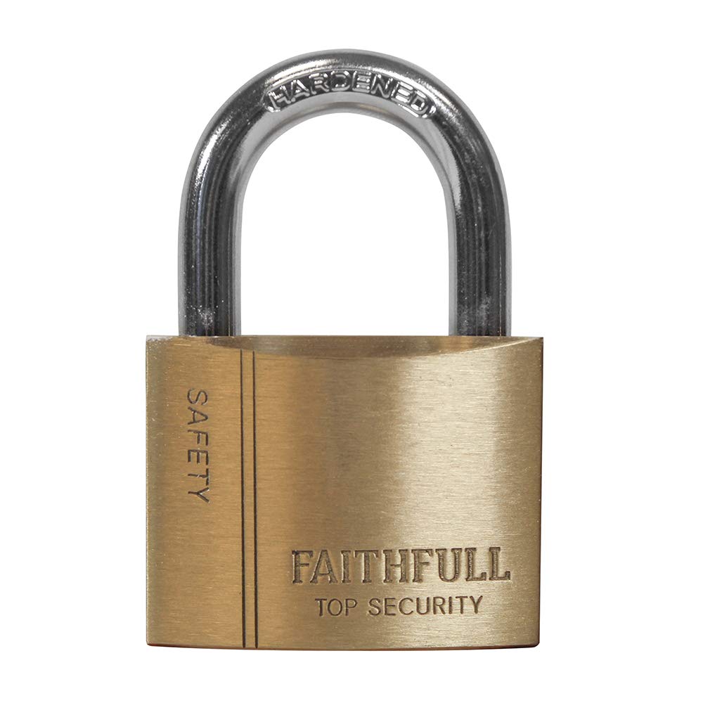 Faithfull Brass Padlock 40mm 3 Keys