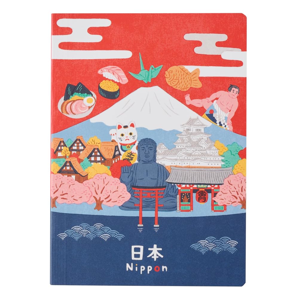 NOLTY JAPAN NOTE, A6 Notebook Featuring Japanese Design, 3.5mm Dot Grid, 80 Pages, Japan, JP0101 — image 1