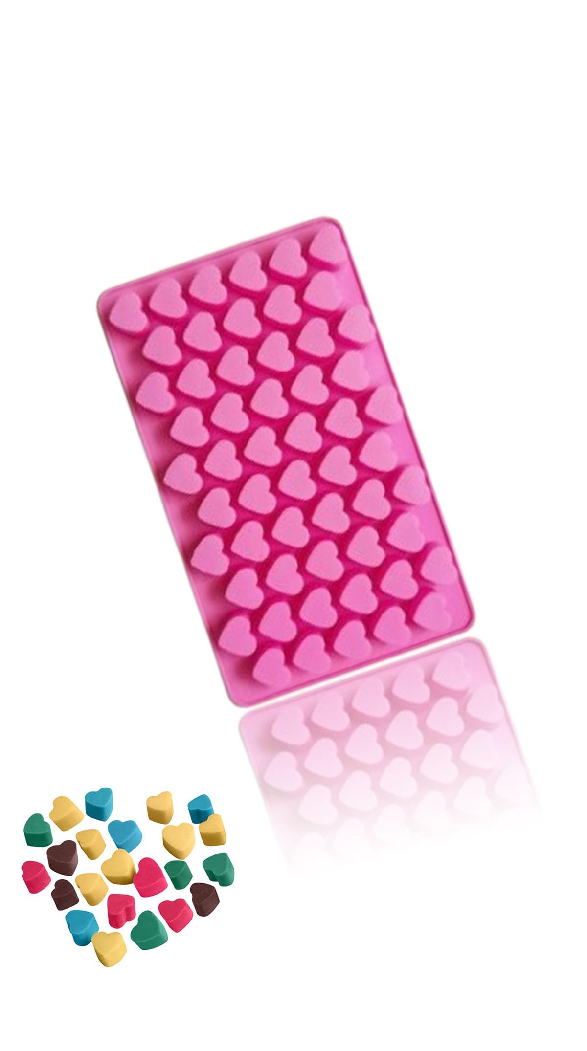 Sponsored Ad – Heart Shaped Silicone Chocolate Mold, 55-Cavity Non-Stick Tray for Valentine's Day, Weddings, for Making Chocolates, Candies, Jelly, Ice Cubes, Great for Baking Lovers