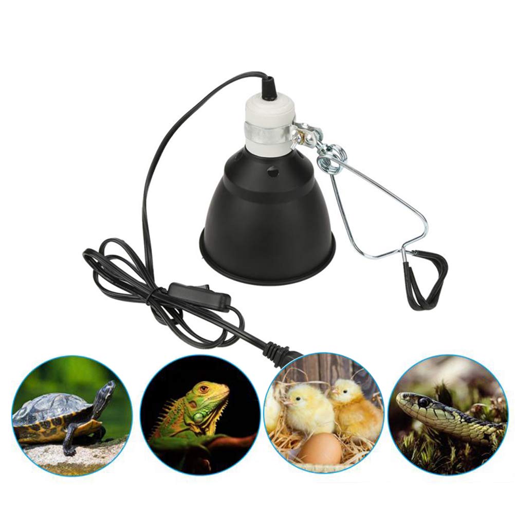 Tortue Lampe chauffante pour terrarium Lampe à pince Abat-jour pour animaux de compagnie Ampoules pour reptiles et lézards