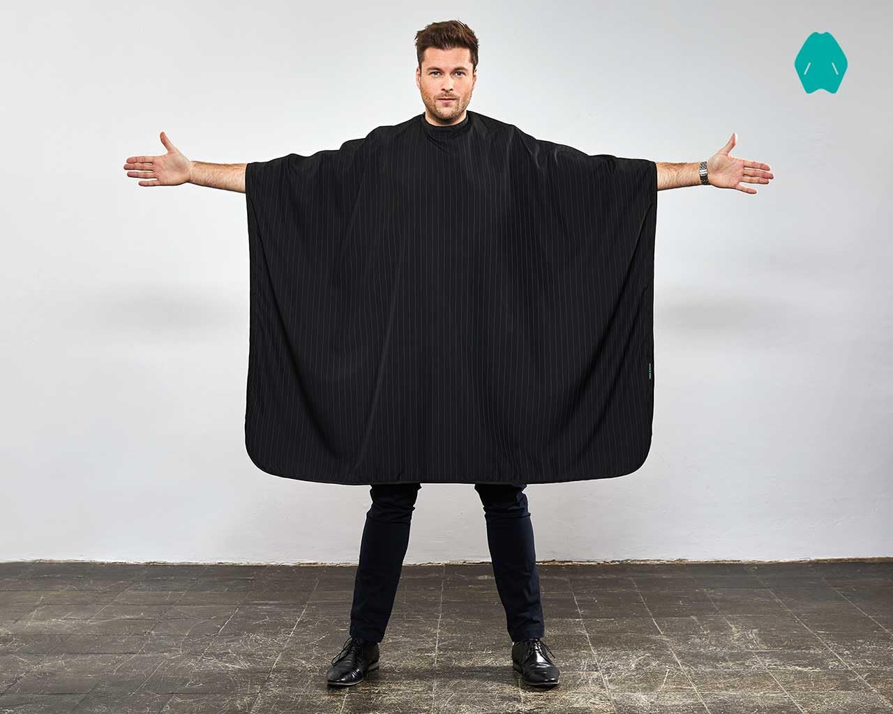 Trend Design Capa de corte de pelo para hombre, color negro, 0,21 kg
