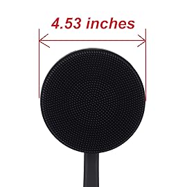 DNC Back Scrubber for Shower, Silicone Shower Brush with Long Handle Soft Bristles, Bath Body Exfoliator Washer for Men Women