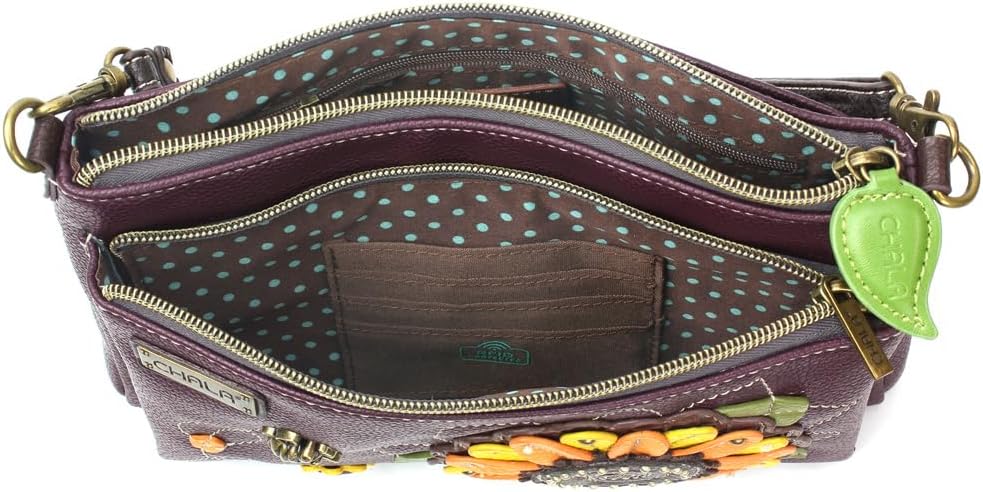 CHALA RFID Protected Vegan Leather Deluxe Crossbody Bag with Adjustable Straps - Image 4