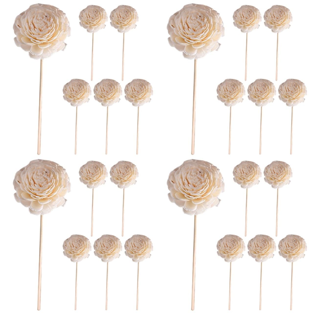 Cabilock Varillas Difusoras De Aromas para Ambientador Varillas De Aceite Esencial Decoración Floral para Hogar Y Oficina Aromaterapia Sin Fragancia Rápida Y Duradera 6 Piezas X 4