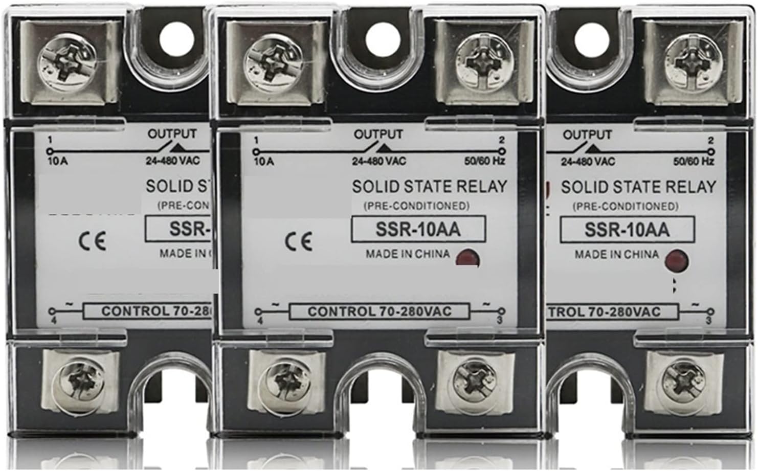 SSR-25AA SSR-40AA SSR 60A 120A Single Phase Solid State Relay Module AC70-280V Input AC24-480V Output PID Temperature Control 1Pcs