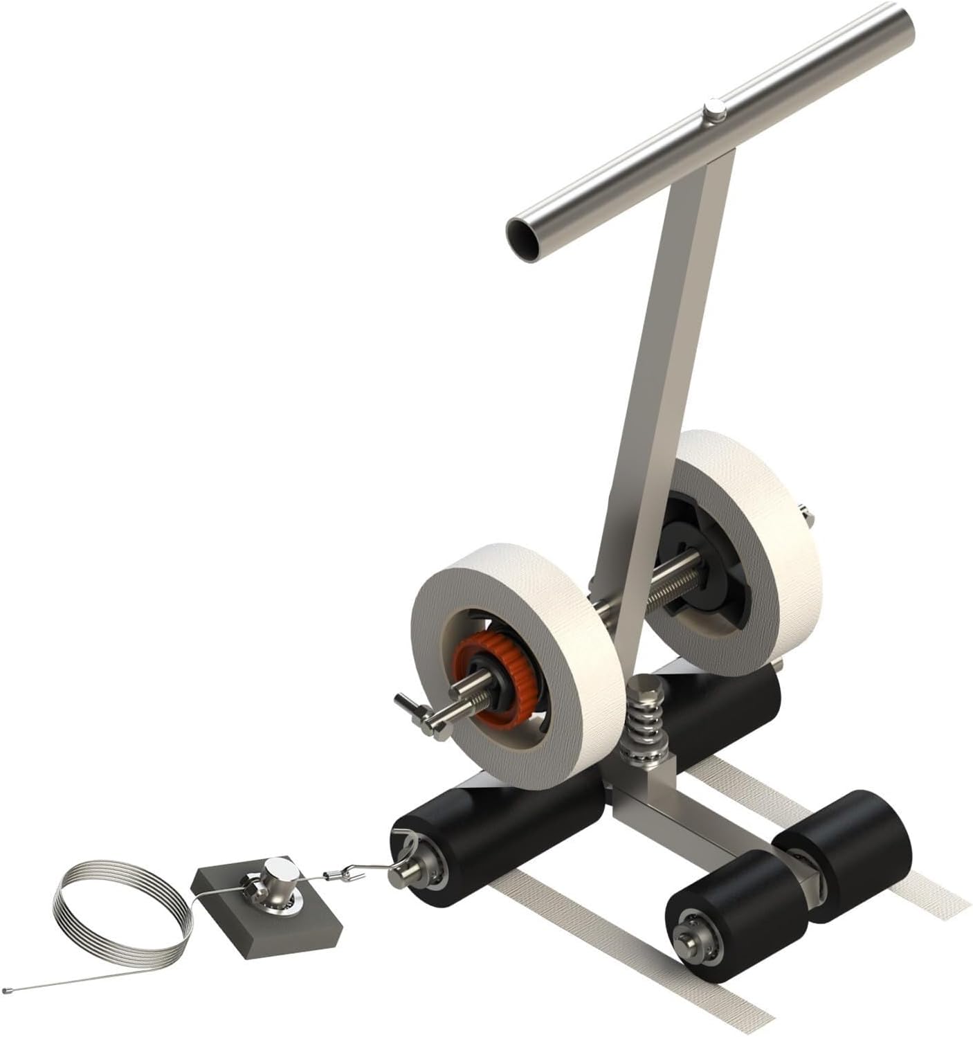 Manual Floor Tape Applicator Hand Walk-Behind Line Marking Machine with Circle Kit for Hospital, Gym, School, Parking Lot, Adjustable 45cm