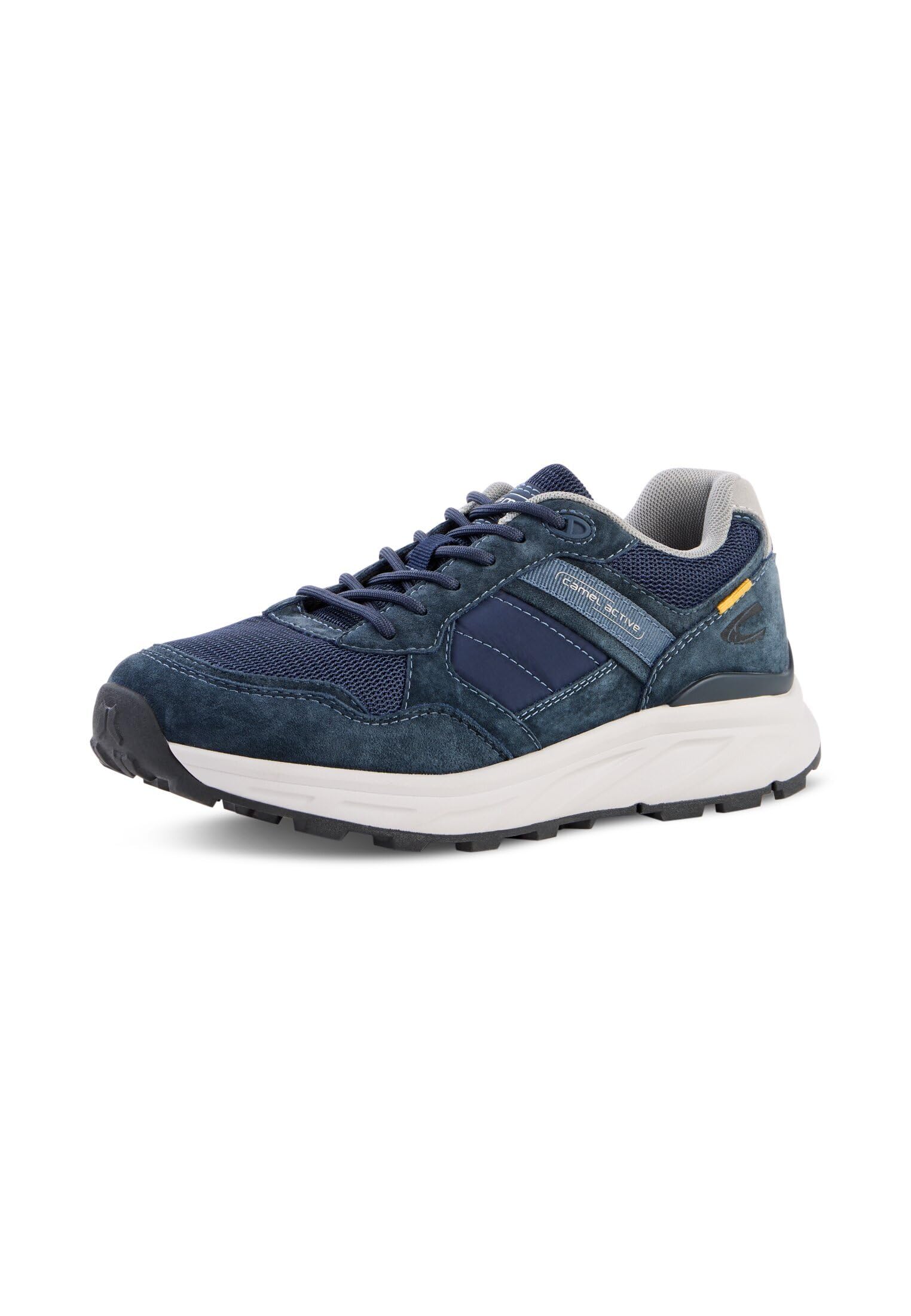 camel active Herren Sneaker mit Komfort Sohle | atmungsaktiver Schuh aus einem Nubuk Textil Mix mit einer bequemen Sohle