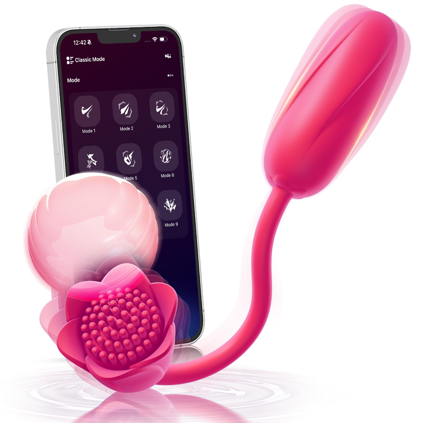 Rose Vibrator Womens Sex Toys - APP Remote Control Wearable Vibrator with 9 Vibrating Prostate Massager Mini Bullet