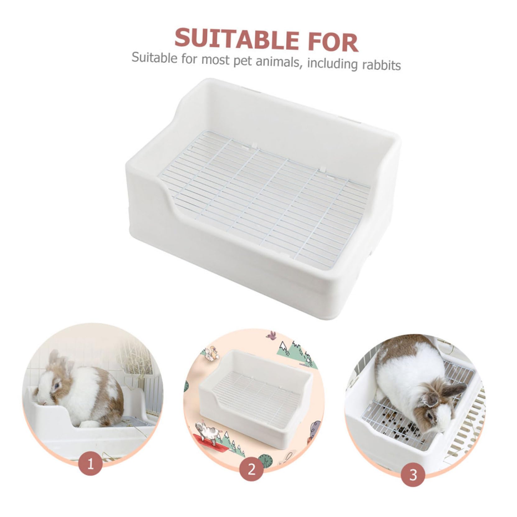VALICLUD Toilette per Coniglietti e Criceti Vasino Angolare Smontabile, Lettiera per Gabbia Design Anticaduta, Materiale Riutilizzabile e Facile da Pulire per Addestramento Piccoli Animali